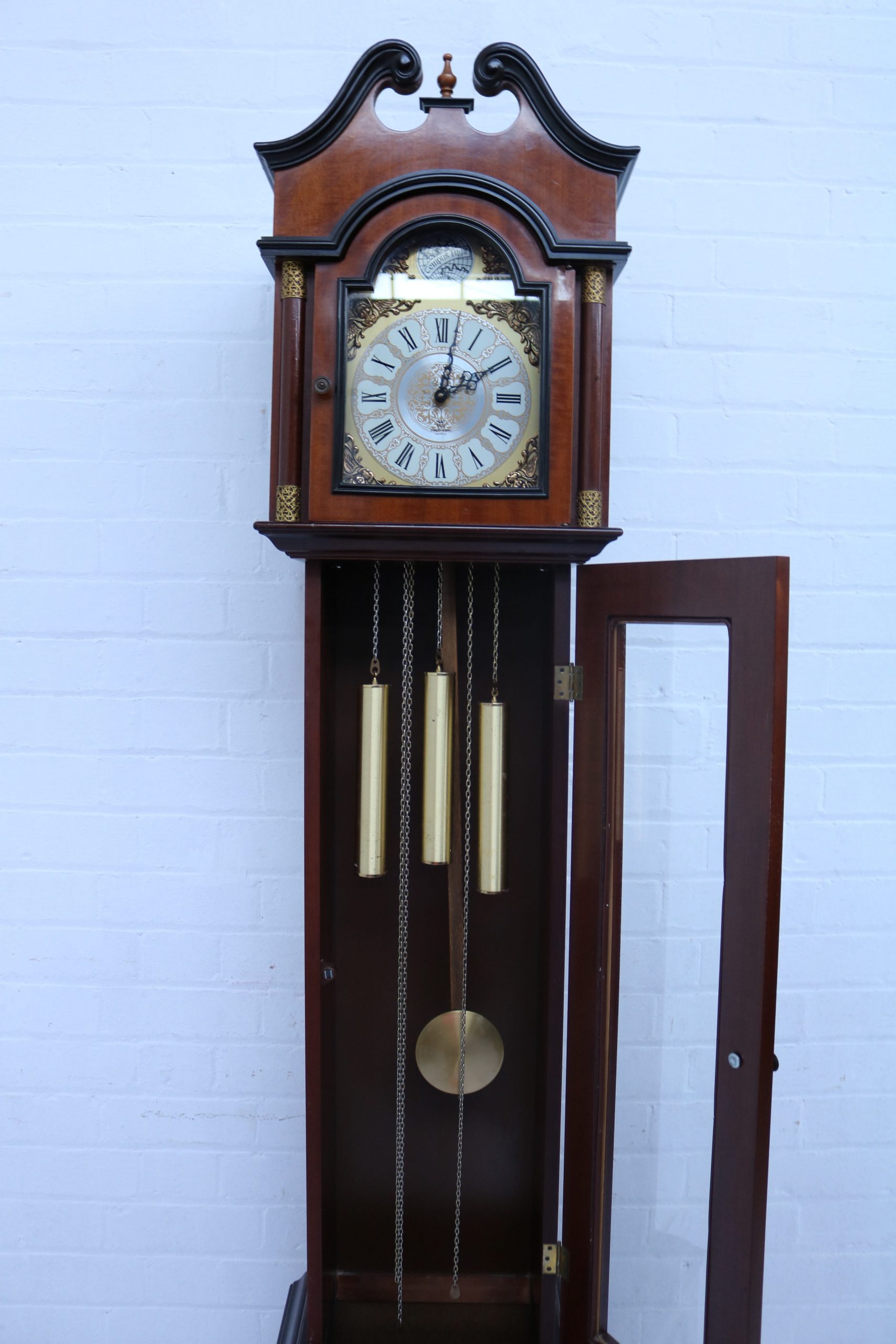 Reloj Grandfather aleman vintage ECS Westminster